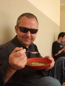 Mmm delicious green soup - we've got used to it.