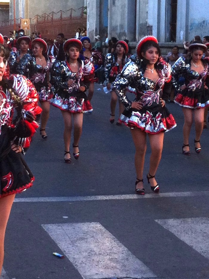 University students. 4 hours of dancing through the streets of Cochabamba.